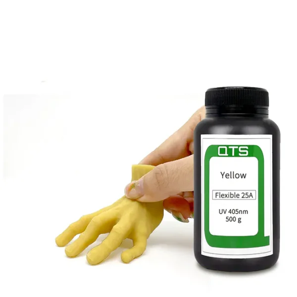 Flex 25A มีคุณสมบัติคล้ายซิลิโคน เหมาะสำหรับวัตถุอ่อนที่ต้องดัด ยืด อัดซ้ำๆ ฯลฯ และจะไม่ฉีกขาด- ความแข็งของชายฝั่งสูงถึง 25A ซึ่งเป็นเรซินที่อ่อนที่สุดในโลก! ถึง 340%